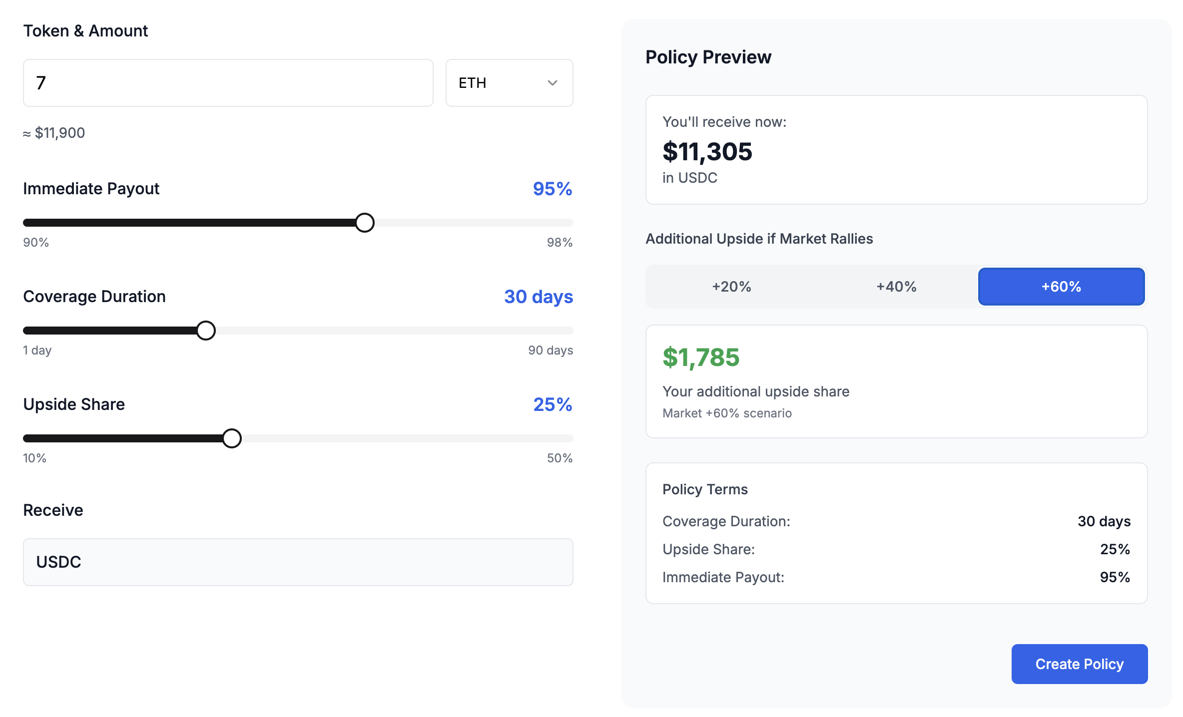 Create Policy Interface